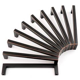 Ruisi 650728651420 Solid Square Bar Kitchen Cabinet 5 Inch Cc - 10pcs Oil Rubbed Bronze Modern