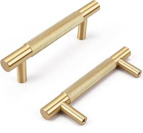 Rzdeal 782429962830 4pcs 3-3/4 Inch Solid Brass Cabinet Pulls Kitchen Cupboard Handles Modern Drawer