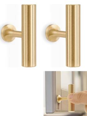 B0cy1rqhnk Rzdeal 2pcs Solid Brass Gold Cabinet Pulls Modern T Bar Handles 2 Inch Kitchen D