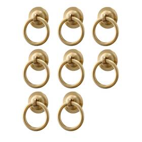 B0f9dspnlf Rzdeal 8 Pk Brass Cabinet Pulls Ring Drawer Handles Gold Brushed Kitchen