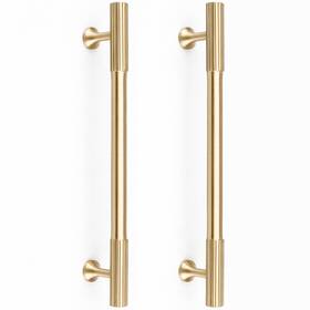 Ridges-160mm-4p Rzdeal 4pcs Solid Brass Gold Cabinet Pulls 6-1/4-inch Hole Centers For Kitchen Cupb