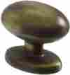 S805-085 Stanley Lot Of 6 1.34 Antique Brass Egg Shaped Knob