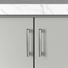Sp-2891-51-128-cp Sapphire Hexa Series Modern Cabinet Handle 6 Inch Chrome 10 Pk