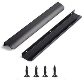 Satanga 710943029449 Edge Black Finger Pulls For Cabinets Kitchen Invisible Hardware Concealed Dra