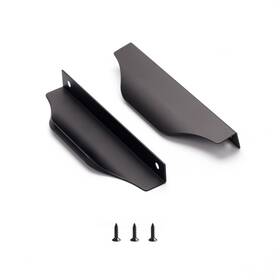 B0bdfwdq79 Satanga Edge Black Aluminum Finger Pull For Cabinets And Drawers - Modern Design