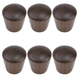 Bc1127 Savagrow 6pcs Wood Cabinet Knobs Cone Shape Walnut Drawer Cupboard 0.87 Inch X