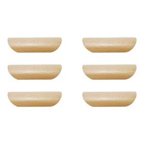Bc1189 Savagrow 6pcs Cabinet Wooden Finger Handles 2.5 Inch Hole Centers Wood Drawer Pulls