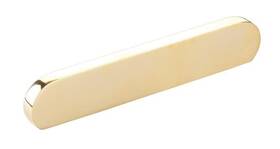 10042-unbr Schaub Cafe Pull Modern Oval Unlacquered Brass 4 Inch And 5 C-c