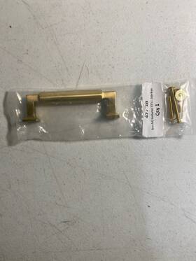 477-sb Schaub And Company Satin Brass 3.5 Inch Modern Industrial Cabinet Handle