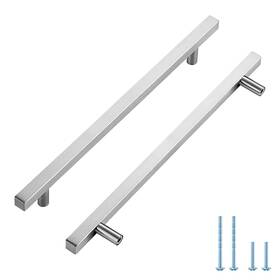 Seyjfx256320ls20 Sencico Silver Cabinet Pulls 20 Pack 10 Inch Hole Centers 12-3/5 Length Square Handle