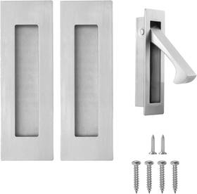 Ded-11 Senharvest Pocket Door Handles And Edge Pull Brushed Nickel 6inch Hardware Latch R