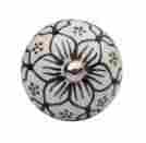 Sg-khurja-164 Door Knobs Handmade And Pulls Set Of 2 Ceramic Knob White Black Cabinet Drawer Cupboard Handle