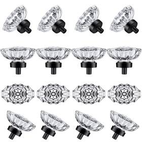 Shiny Handles 605556587113 Cabinet Knobs Crystal Glass Ovalvintage K