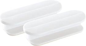 Shystech 774494070138 4-pack Self-adhesive Pull Handles Stick-on Knobs White Closet Drawer Helper