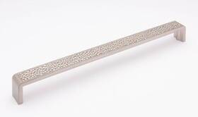 P-2002-12-sn Sietto Cabinet Pull Handle Hammered 12 Inch Satin Nickel