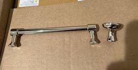 441716 Signature Hardware Strasbourg Brass Cabinet Pull 6 Inch And Knobs - Polished Nickel