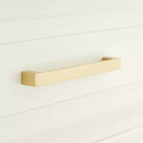 443780 Signature Hardware Gebara Brass Cabinet Pull 7 Center To Satin