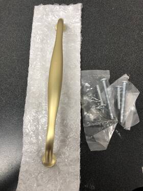 444199 Signature Hardware Padilla 6 Inch Cabinet Pull - Satin Brass