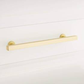 450381 Signature Hardware 6 Inch Diehl Adjustable Brass Cabinet Pull - Satin