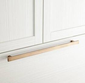 453267 Signature Hardware 18 Inch Covello Solid Brass Appliance Pull - Antique