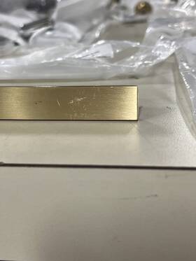 453287 Signature Hardware 4 Inch Covello Solid Brass Cabinet Pull - Satin