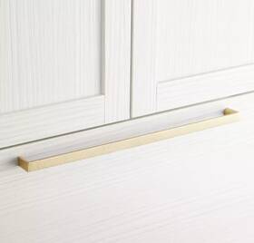Signature Hardware 453302 Grohl Hammered Brass Appliance Pull Satin 24 Inch