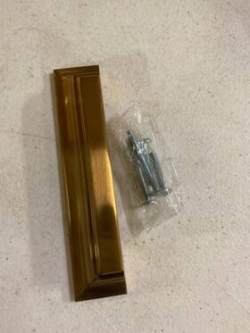 488513 Signature Hardware Gilderoy 3-3/4 Inch Cup Cabinet Pull - Brushed Gold
