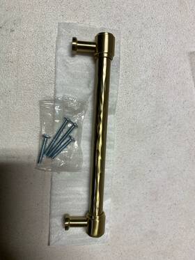 954060-6516 Signature Hardware 489657 Lazzara Hammered Cabinet Pull - Golden Champagne