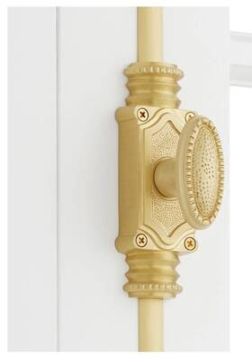 560219 Signature Hardware Aldemer 2 Inch Tall Cabinet Cremone Security Bolt Satin Br