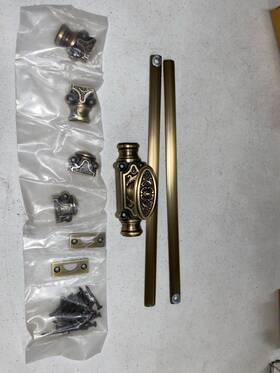 560243 Signature Hardware Helmina Cabinet Cremone Bold 2 Inch Tall Antique Brass