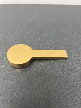 9059895 Signature Hardware Lentz Lever Handle In Brushed Gold