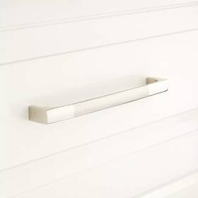 Amw-ph-33-ssn Signature Hardware Levitt Brass Cabinet Pull 5 Inch Brushed Nickel
