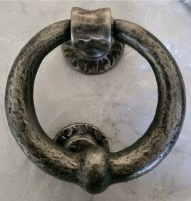 Gi-1145-ap Signature Hardware Deluxe Ring Cast Iron Door Knocker Antique Pewter