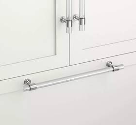 Hn-b-9021.12.pn Signature Hardware 12 Inch Beryn Acrylic Appliance Pull - Polished Nickel