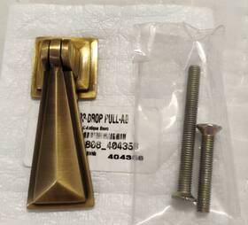 Mng-303-drop Signature Hardware Bresnick Brass Drop-handle Pendant Pull Antique Read