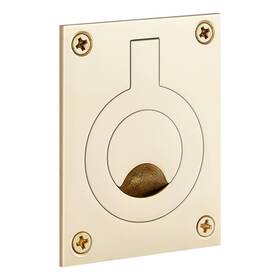 Sh5521014pb Signature Hardware Evandrus Brass Recessed Pocket Door Ring Pull Polished