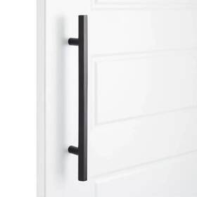 Sh552109blk Signature Hardware New 12 Inch Khoit Single Brass Door Pull - Black