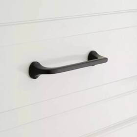 Sh553015blk Signature Hardware 6 Inch Amarilla Solid Brass Cabinet Pull - Black