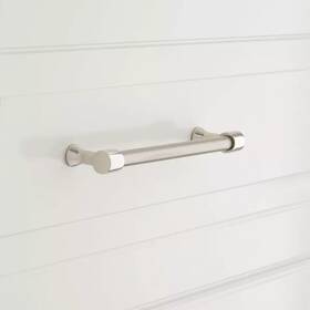 Sh553018pnsn Signature Hardware 8 Inch Strasbourg Solid Brass Cabinet Pull - Polished Nickel Legs