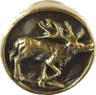 Sl-681314 Sierra Lifestyles Elk Cabinet Knob Antique Brass 665416813141
