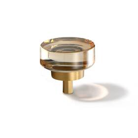 Shuijing-001 Snbtla Round Champagne Crystal Bathroom-cabinet-knobs - 5 Pack Glass Brushed Gold Pu