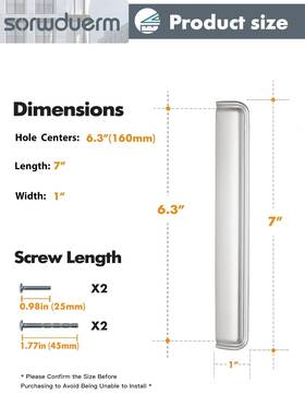 Sorwduerm 791966255688 2 Pack 6.3 Lnch160mm Brushed Nickel Cabinet Cup Pulls Kitchen Hardware Cabine