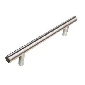 South Main Hardware 841511107105 5 Inch 127 Mm Satin Nickel Modern Straight Euro Style Bar Cabinet Pull 10-p