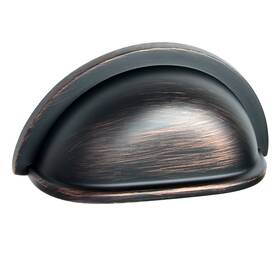 South Main Hardware 841511107556 3 Inch 76 Mm Oil Rubbed Bronze Traditional Bin Cup Drawer Pull 25-pack