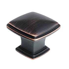 South Main Hardware 841511107914 1-1/4 Inch Oil Rubbed Bronze Traditional Square Cabinet Knob 25-pack