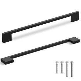 Sh3229-224-blk-5 Southern Hills Matte Black Cabinet Pulls 8.75 Inch 224mm Handles For Cabinets Kitch