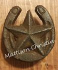 Ss56518 Unbranded Set Of Western Rustic Texas Star Horseshoe Cast Iron