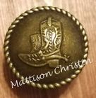 Ss56608 Unbranded Set Of Western Cowboy Boot Rope Ring Antique Brass