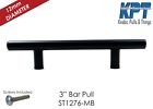 St1276-mb Hwd Solid Stainless Steel Cabinet Hardware Pulls Matte Black By