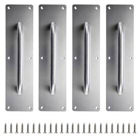 Ulsmc00790 Sumnacon 4pcs Stainess Steel Door Push Plates Sturdy Handle With Screws S